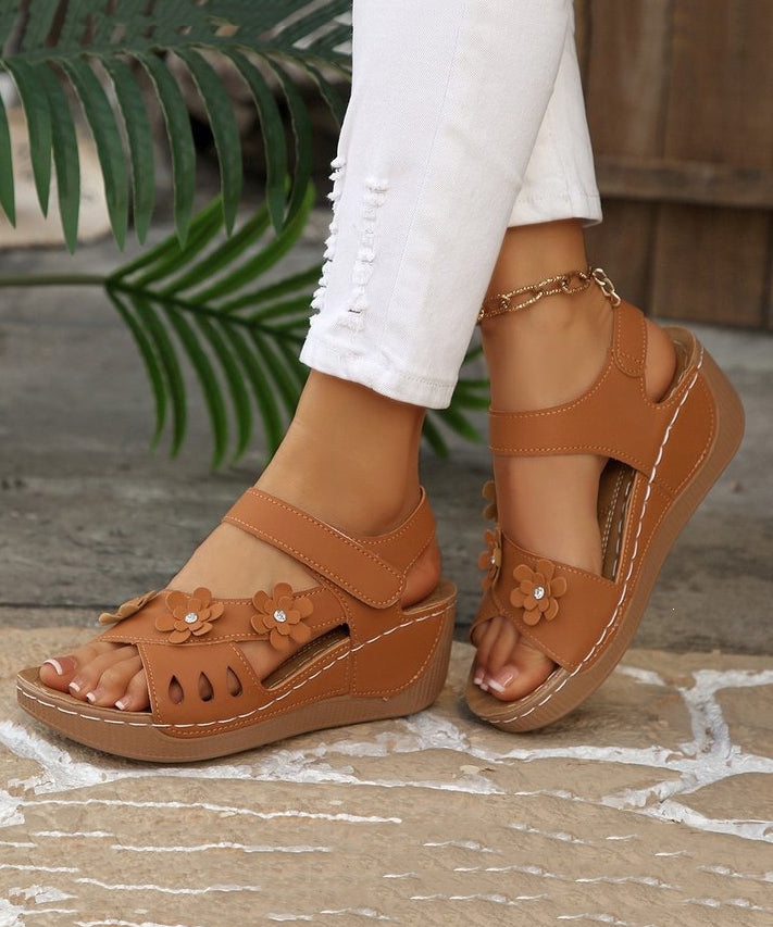 Vrouwen Sandalen Sleehak Bloemenstijl 2