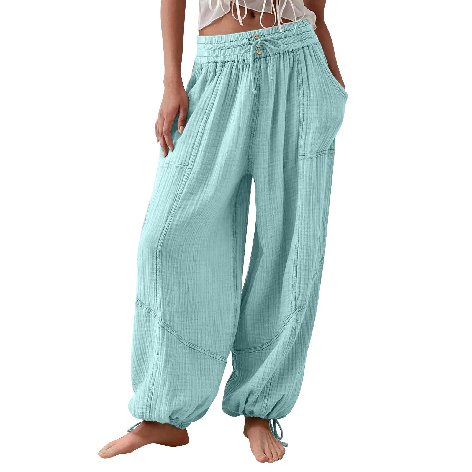 Vrouwen Wijd Been Broek Casual Polyester Spandex Katoen 1