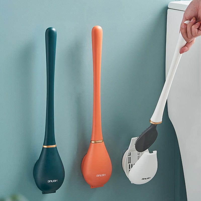 Wandgemonteerde Toiletborstel Siliconen Ergonomisch Handvat 1