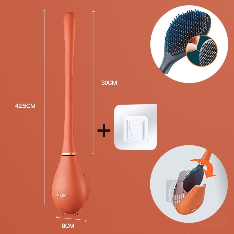 Wandgemonteerde Toiletborstel Siliconen Ergonomisch Handvat 7
