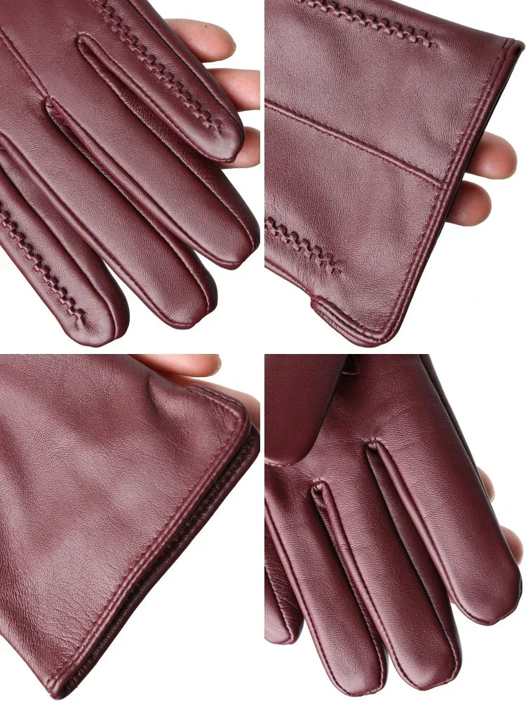 Warme Dames Handschoenen Stijlvol Kunstleer met Zachte Voering 3