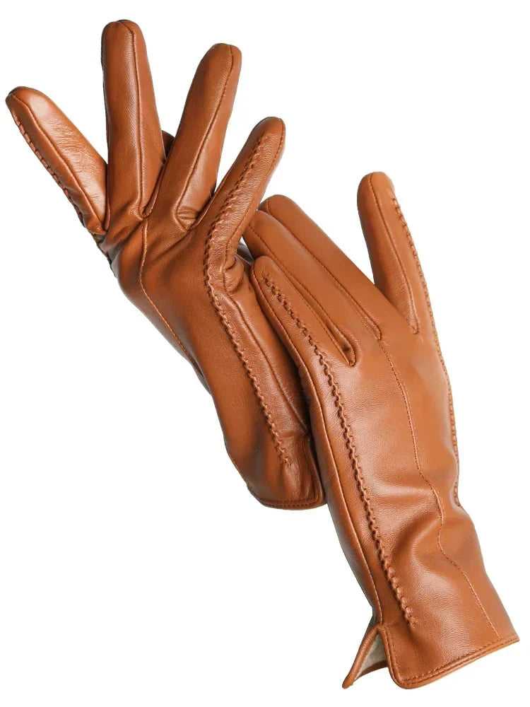 Warme Dames Handschoenen Stijlvol Kunstleer met Zachte Voering 6