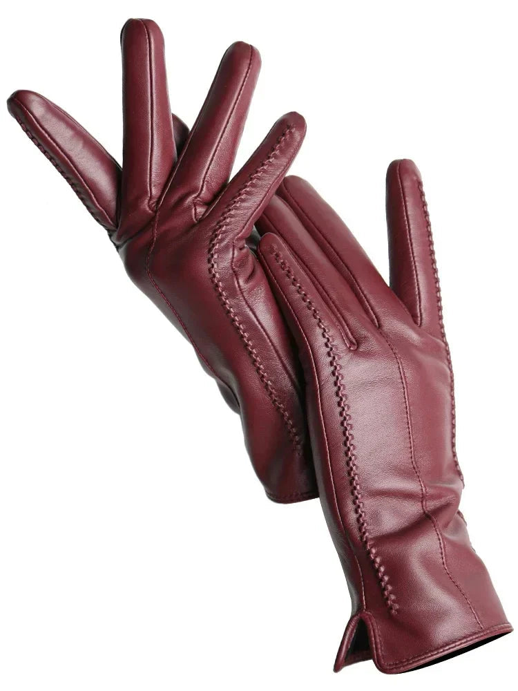 Warme Dames Handschoenen Stijlvol Kunstleer met Zachte Voering 7