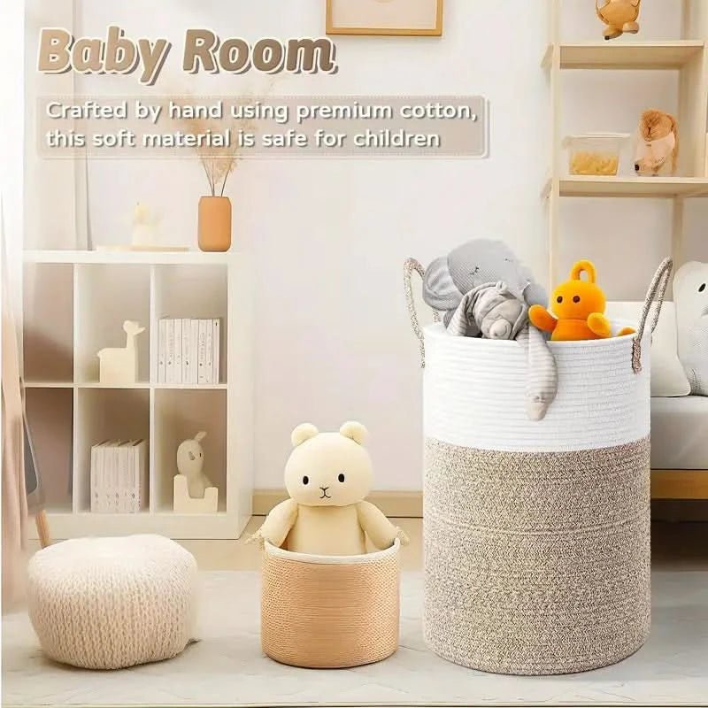 Wasmand met Handgrepen voor Stijlvolle Organisatie en Decoratie 5