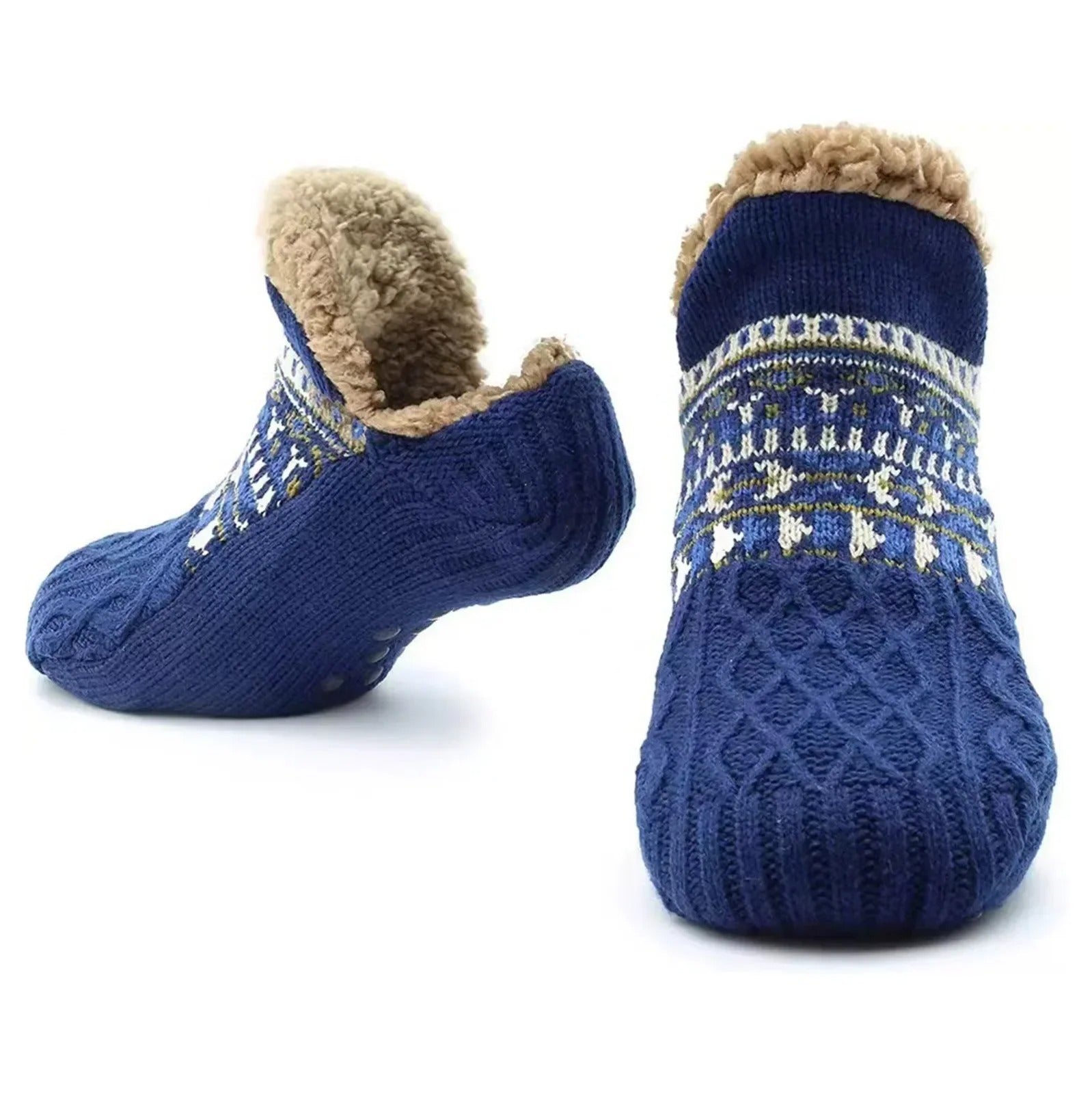 Winterse, warme, antislip huissokken 0