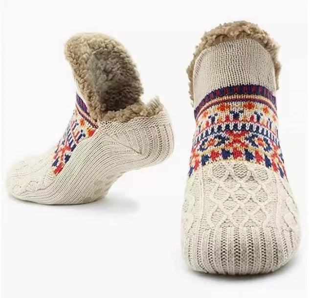 Winterse, warme, antislip huissokken 1