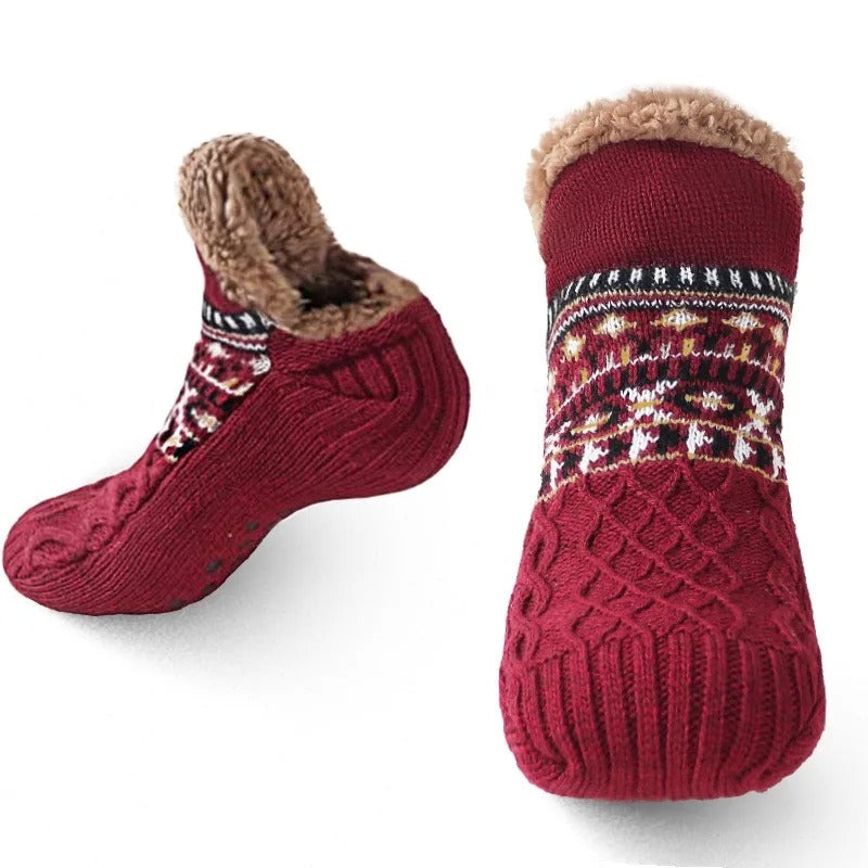 Winterse, warme, antislip huissokken 2