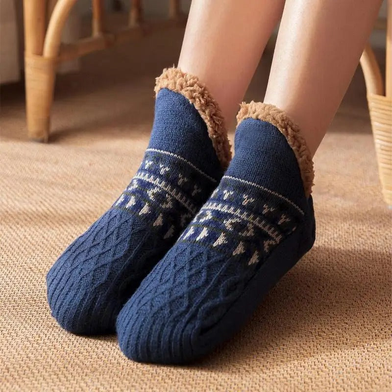 Winterse, warme, antislip huissokken 6