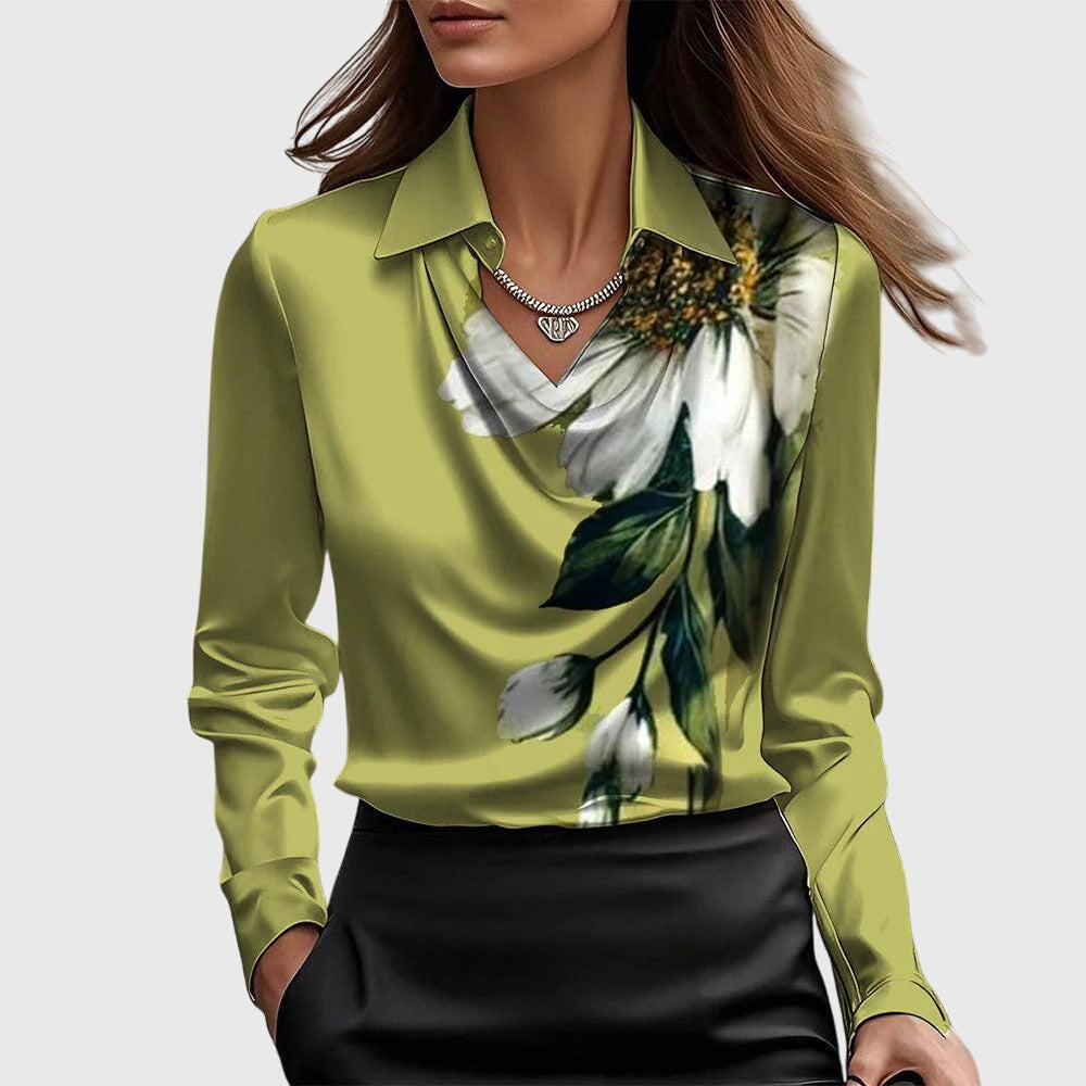 Witte Blouse Dames Met Drapering Voor Een Stijlvolle Look 6