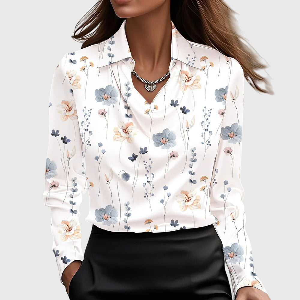 Witte Blouse Dames Met Drapering Voor Een Stijlvolle Look 8