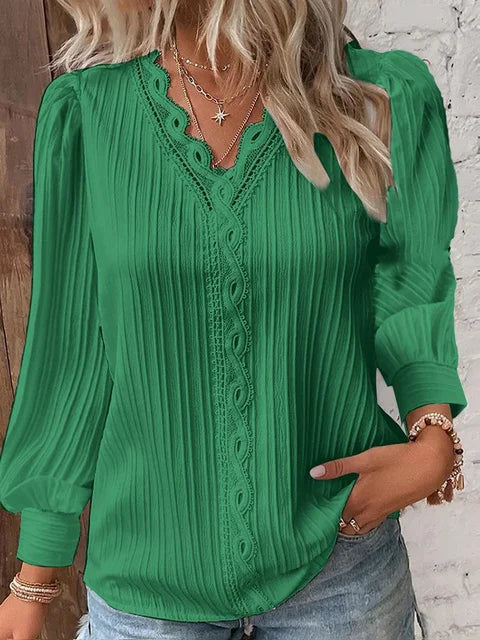 Dames Blouse Met Stijlvolle Details Ademend Katoen 2