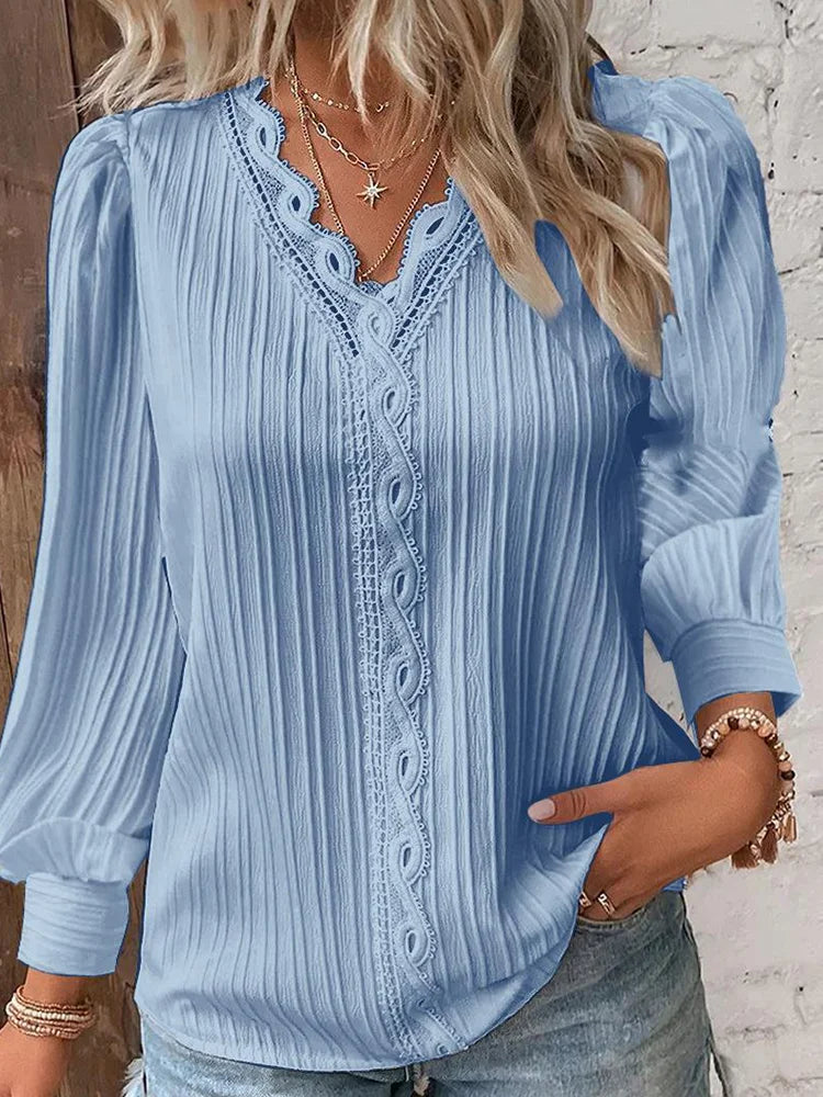 Dames Blouse Met Stijlvolle Details Ademend Katoen 1