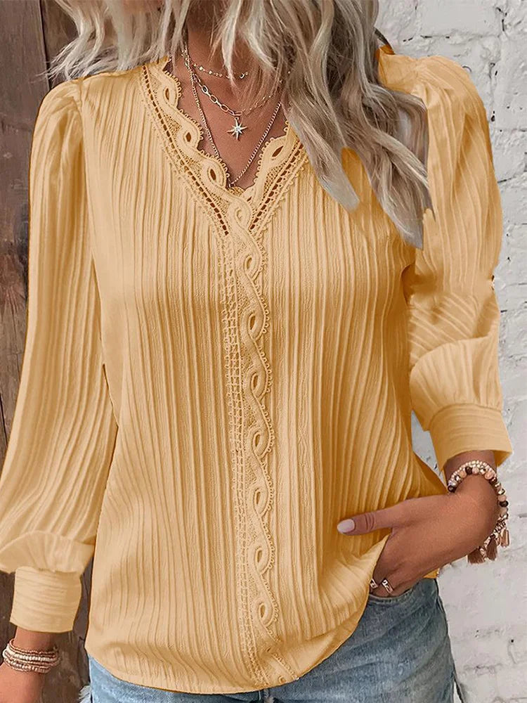 Dames Blouse Met Stijlvolle Details Ademend Katoen 3