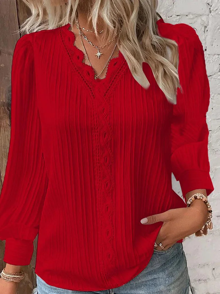Dames Blouse Met Stijlvolle Details Ademend Katoen 4
