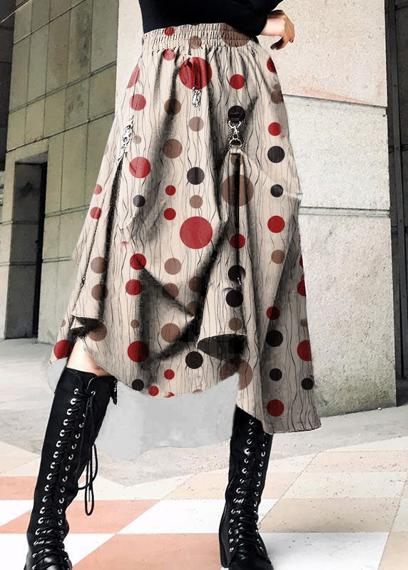 Zwarte Asymmetrische Zomerrok van Katoen met Elastische Taille 8