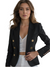Zwarte Blazer Dames Getailleerd Luxe Stof voor Professionele en Casual Gelegenheden 0