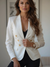Zwarte Blazer Dames Getailleerd Luxe Stof voor Professionele en Casual Gelegenheden 1