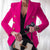 Zwarte Blazer Dames Getailleerd Luxe Stof voor Professionele en Casual Gelegenheden 4