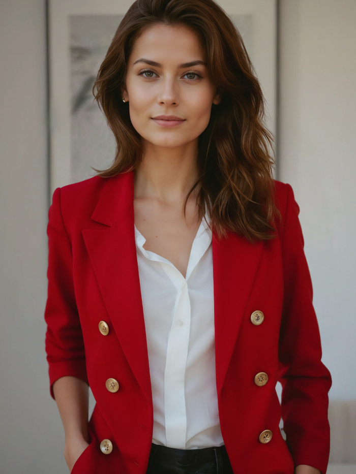 Zwarte Blazer Dames Getailleerd Luxe Stof voor Professionele en Casual Gelegenheden 6