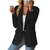 Zwarte Blazer Dames Met Tailored Fit Zachte Stof 6