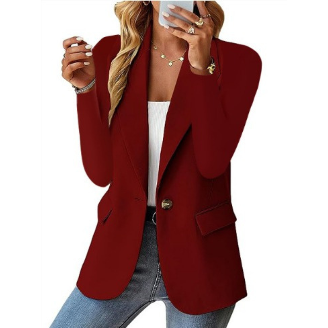 Zwarte Blazer Dames Met Tailored Fit Zachte Stof 7
