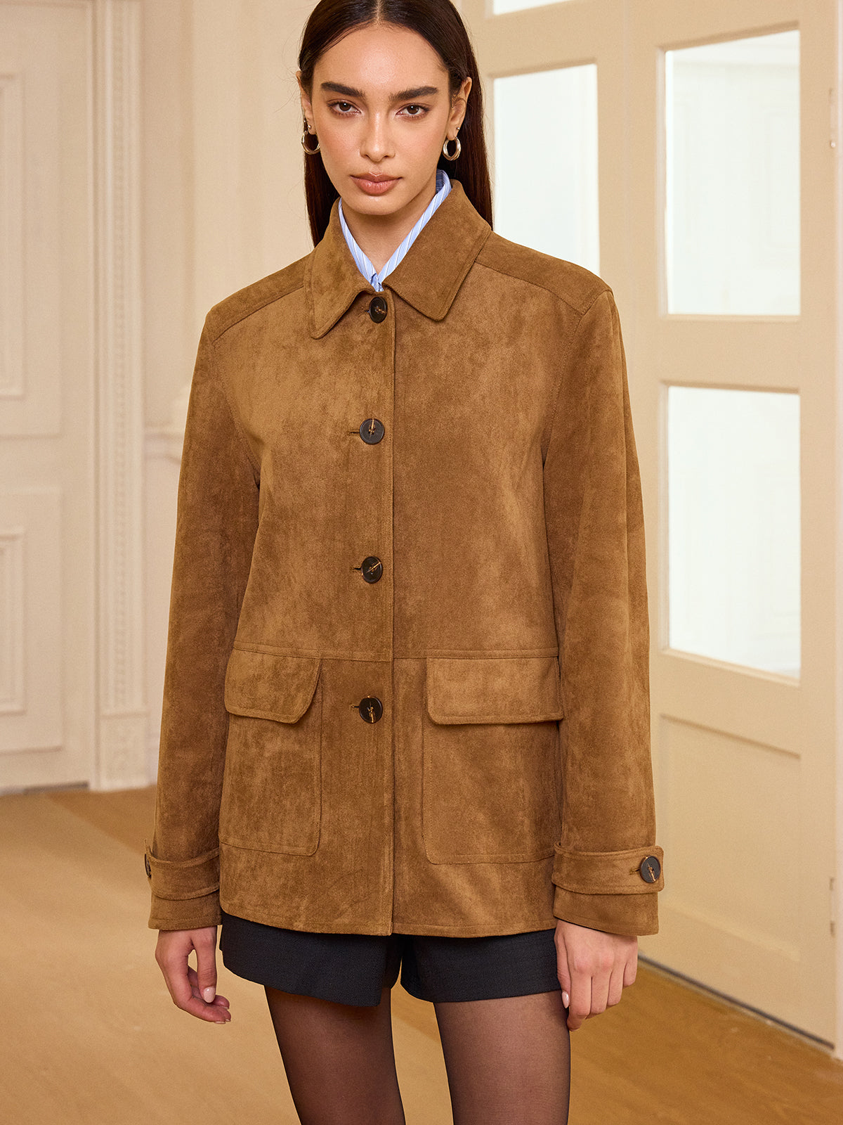 Zwarte Blazer Dames met Kraag en Knopen voor Diverse Gelegenheden 5