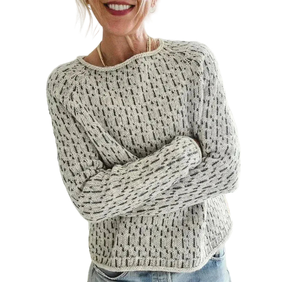 Zwarte Dames Trui Ronde Hals Casual Chic 0