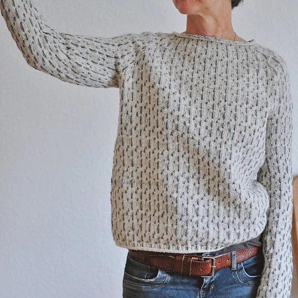 Zwarte Dames Trui Ronde Hals Casual Chic 3