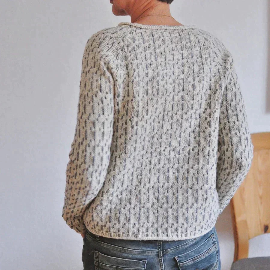 Zwarte Dames Trui Ronde Hals Casual Chic 4