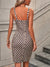 Dames Jurk Met Bladpatroon En Binddetail In De Taille, Geschikt Voor Zomerjurkjes-4