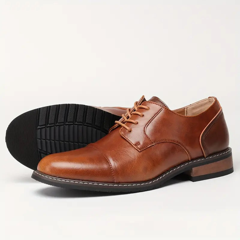 Heren Schoenen Derby Vintage Stijl Hoogwaardig Leer-5