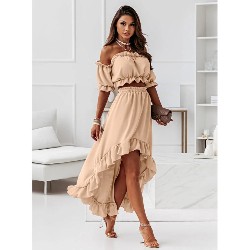 Variant image for Dames Maxi Jurk Rüschen Stijl Zomer Katoen-1