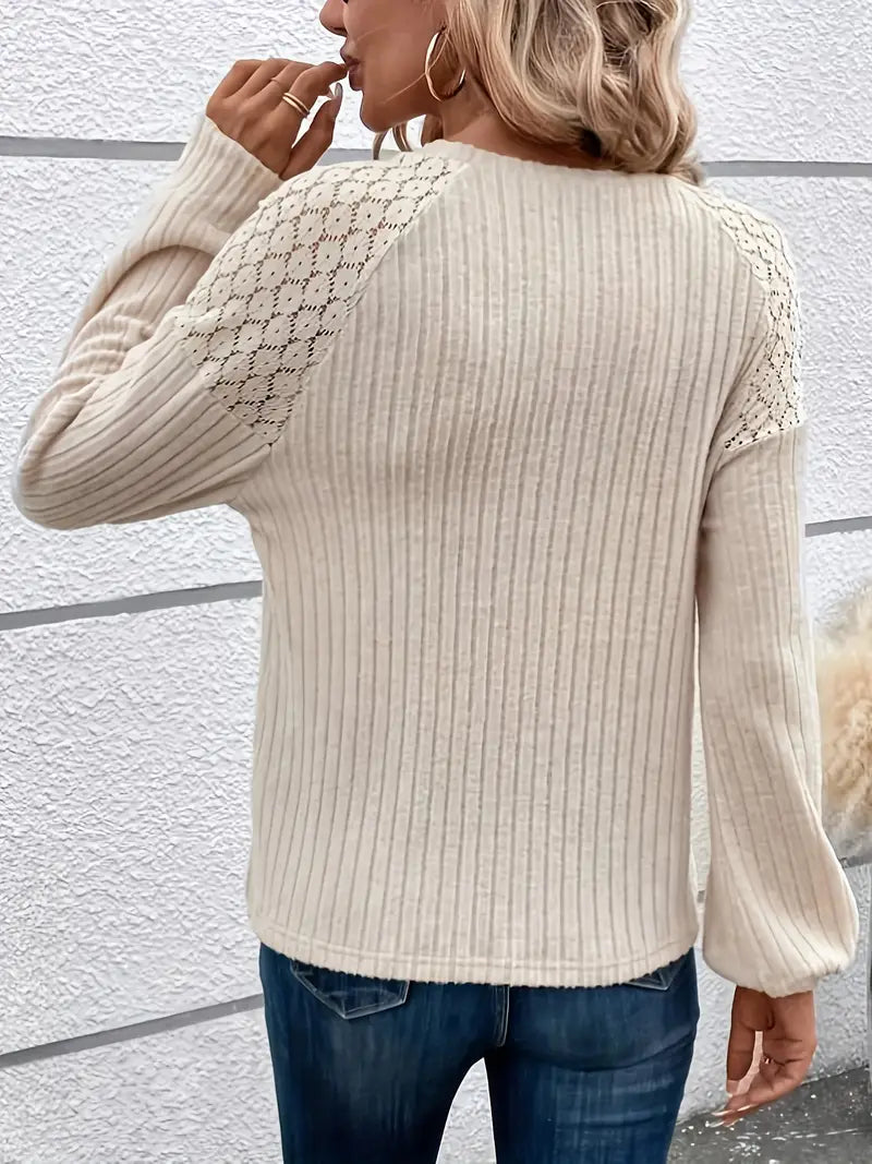 Dames Longsleeve T-shirt Ronde Halslijn Zacht Katoen-3