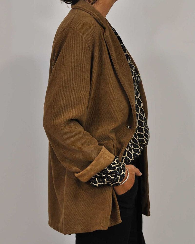 Dames Blouse V-hals Geometrisch Patroon Katoenmix Informeel-3