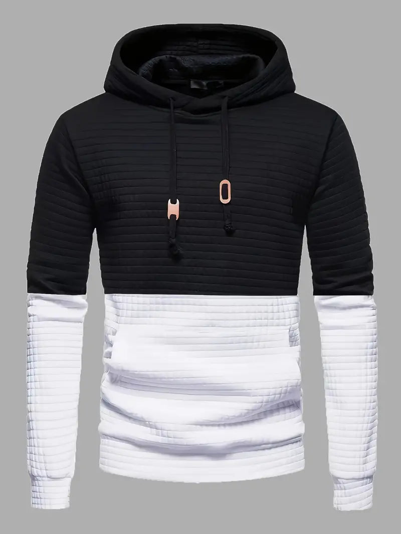 Heren Hoodie Wafelpatroon Zachte Katoenmix Casual Comfort-2