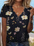 Variant image for Dames Blouse Bloemendruk Lente Losse Pasvorm Zacht Katoen-9