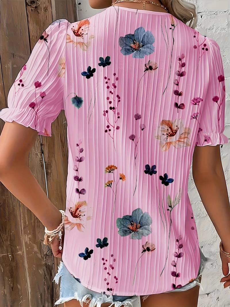 Witte Blouse Dames V-hals Lente Stijlvol Lichtgewicht Casual Elegante Snit-2