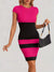 Variant image for Dames Kleurblokjurk Figuur-hugging Polyester voor Zomer-9