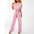 Variant image for Dames Jumpsuit Met Wijde Pijpen En Lace-Up Taille Feestelijk Zwart Polyester-29