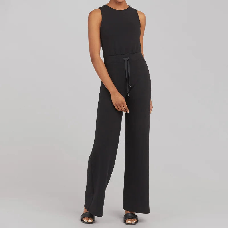 Variant image for Dames Jumpsuit Zwart Elegant Luchtig Met Wijde Pijpen-4