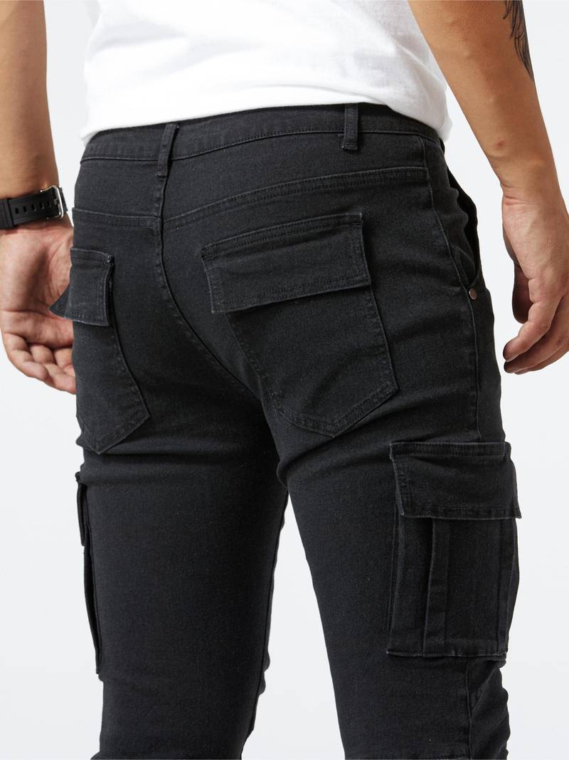 Heren Cargo Broek Slim Fit Katoen Met Praktische Zakken-5