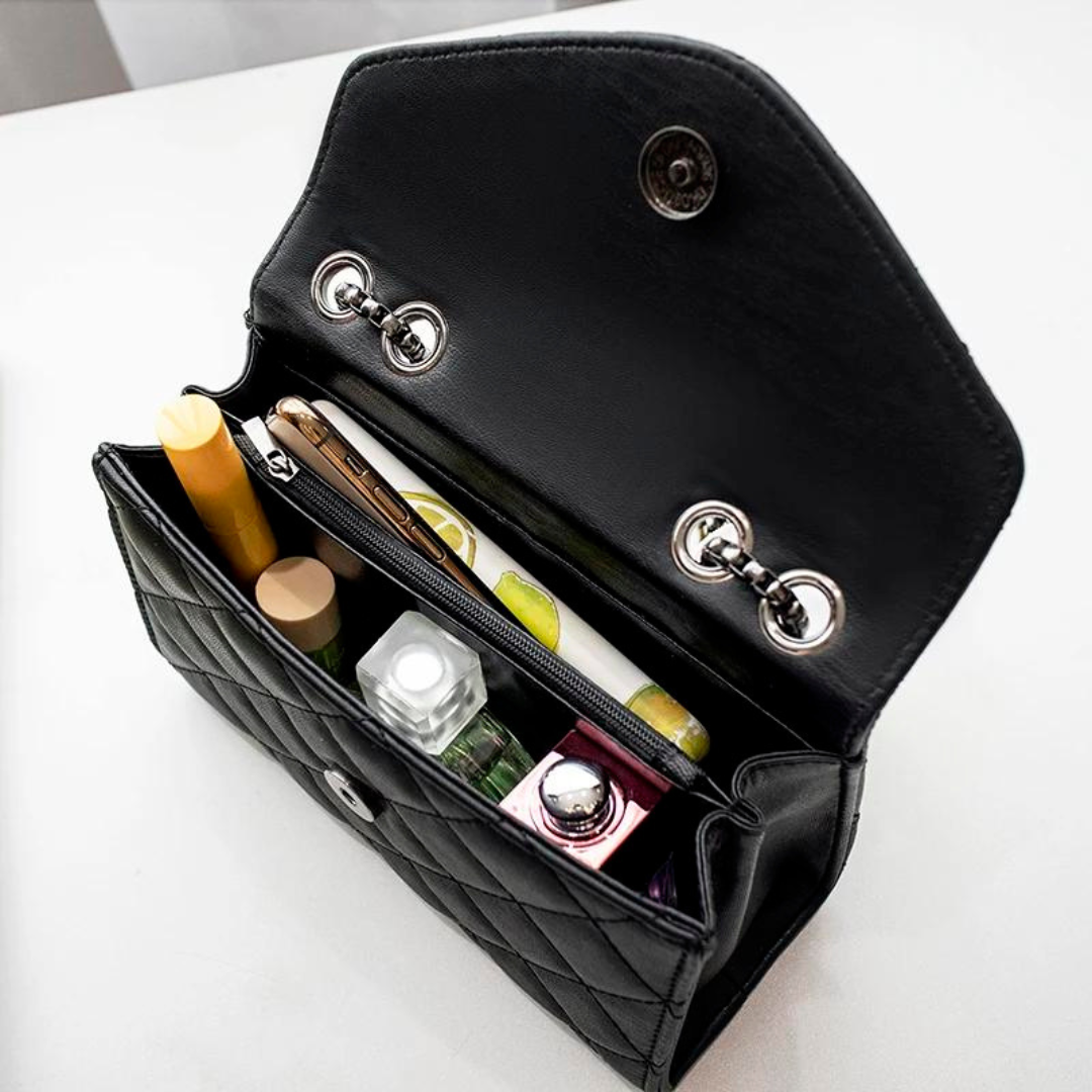 Luxe gewatteerde Crossbody handtas met kwastje