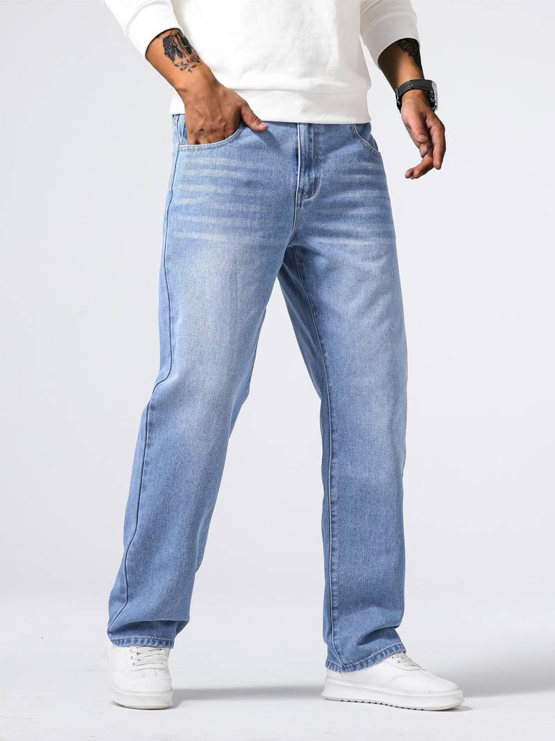 Variant image for Heren Jeans Rechte Pasvorm Hoogwaardige Denim-1