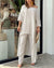 Dames Vrijetijd Set Luchtige Top en Hoge Taille Broek 5