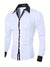 Heren Overhemd Casual Contrasterend 100% Katoen-1