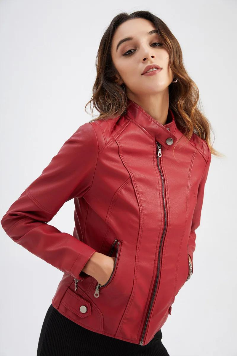 Leren Dames Motorjack