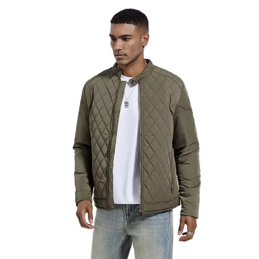 Katoenen gewatteerd bomberjack voor heren