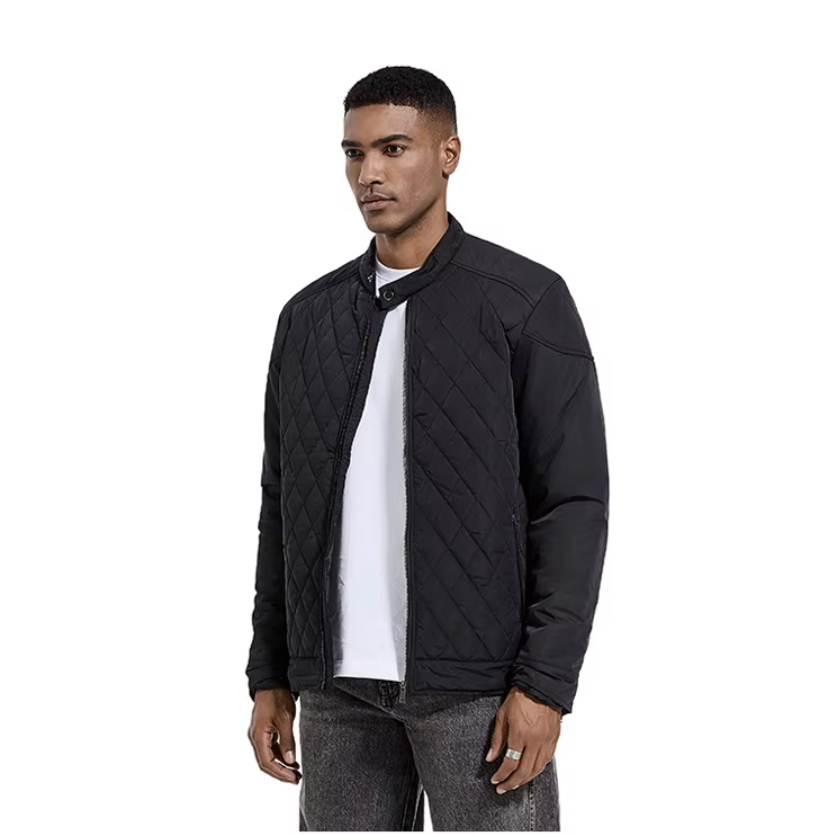 Katoenen gewatteerd bomberjack voor heren