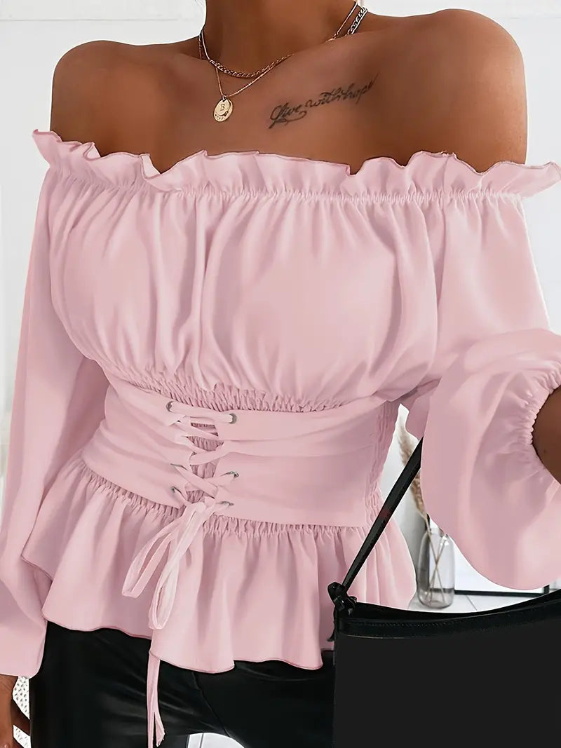 Variant image for Witte Blouse Dames met Rüsch-Details Elegante Pasvorm Hoogwaardige Stof-25