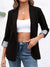 Variant image for Dames Zwarte Blazer Open Voorkant Hoogwaardige Stof-36